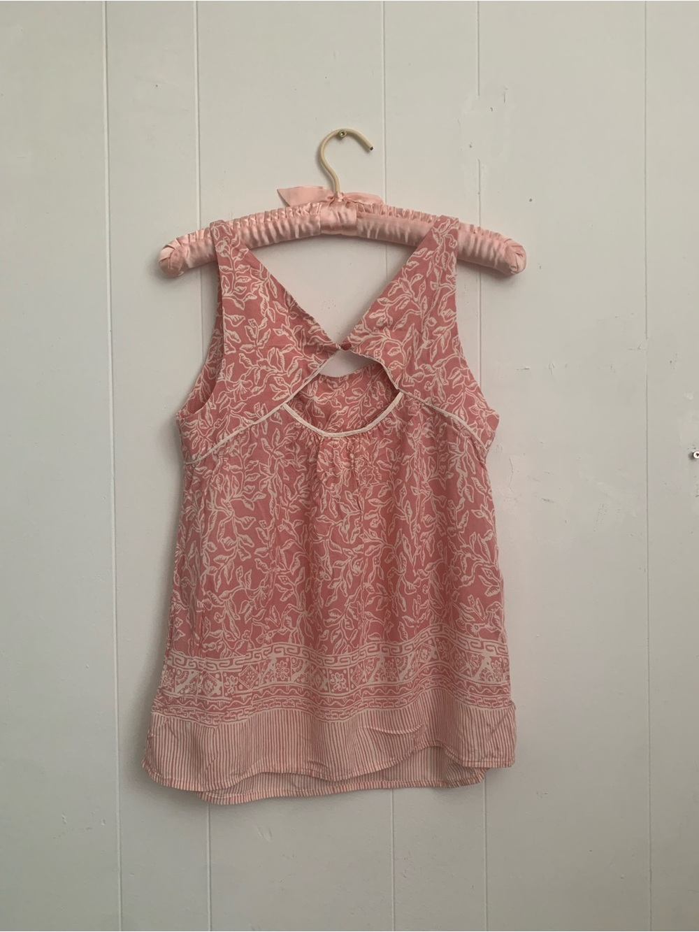 Anthropologie Maeve Pink Floral Sleeveless Cutout Top XS - Picture 2 of 5